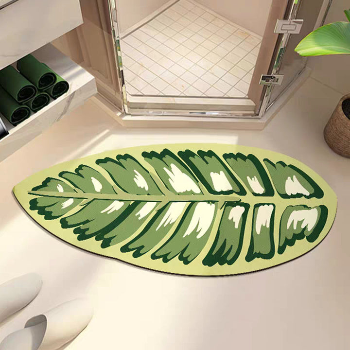 Bladvormige Decoratieve Badmat