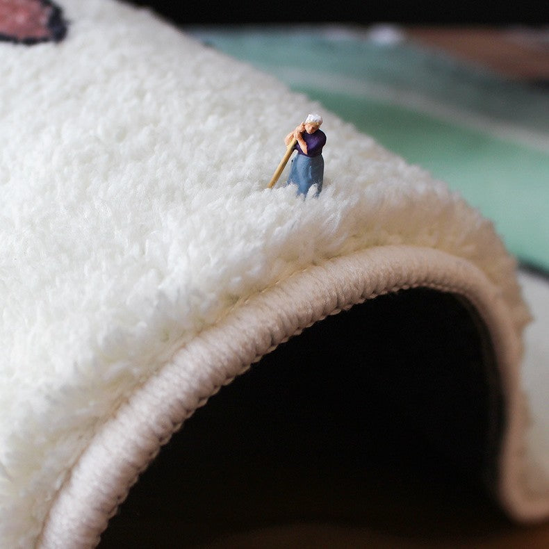 Rug in de vorm van een cartoonfiguur