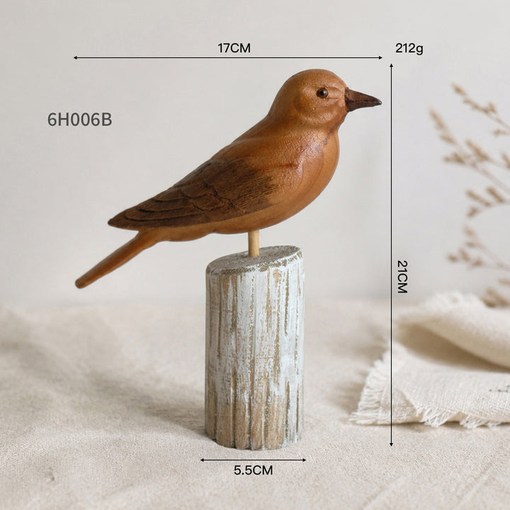 Handgemaakte Vogelbeeld Figurine Weergave