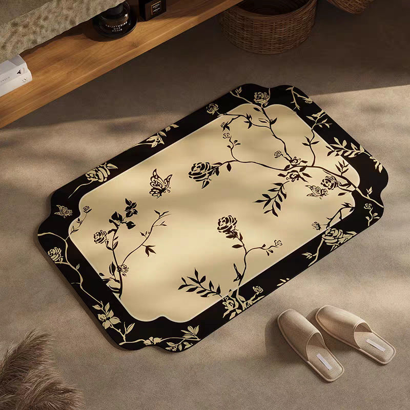 Elegante Bloemen Design Area Mat