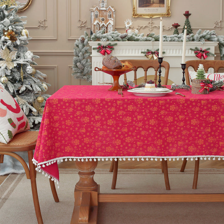 Festieve Bloemenprint Tafelkleed
