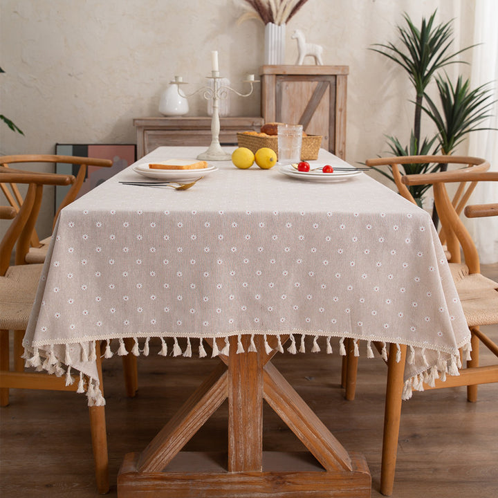 Elegante Tafelkleed met Kwastje Trim