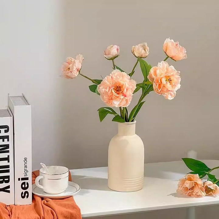 Realistische Pioenrozen Bloemensteel