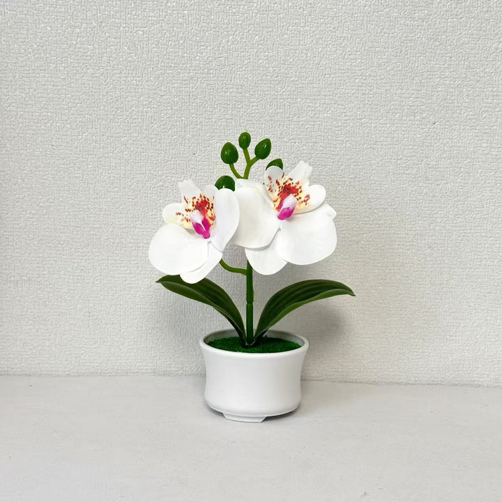 Elegante Kunstmatige Orchidee Plantenarrangement voor Binnenhuisdecor