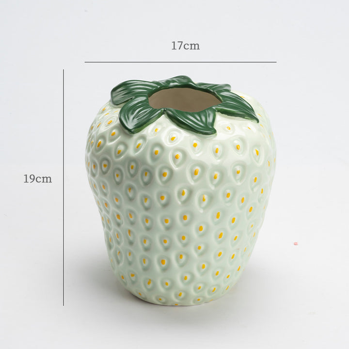 Aardbei-vormige Decoratieve Keramische Vaasje