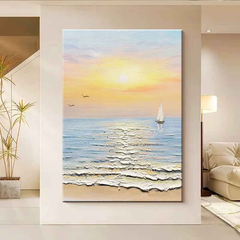 Serene Kustlandschap Canvas Kunst