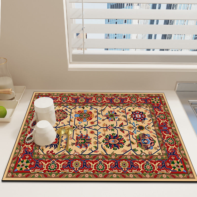 Bloemenprint Decoratieve Vloerkleed