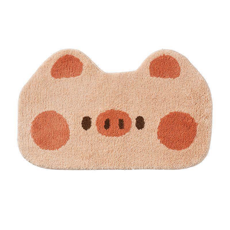 Pluche Smiley Face Badmat