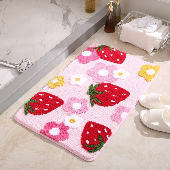 Bloem ontwerp plush badmat