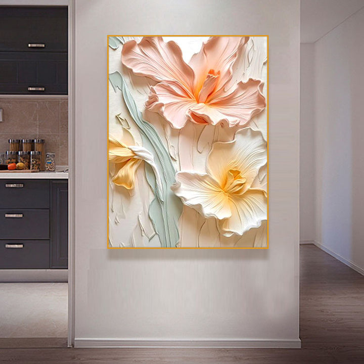 Decoratieve Bloemrijke Canvas Kunst
