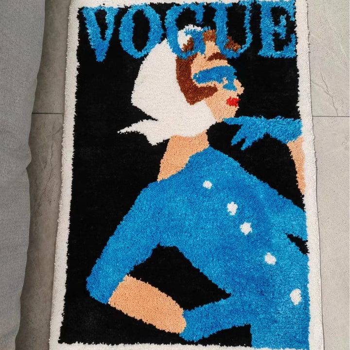 Vogue-geïnspireerd Artistiek Pluche Vloerkleed