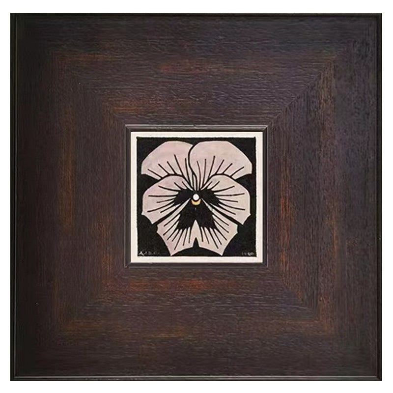 Gekaderde Abstracte Inkt Kunstwerk