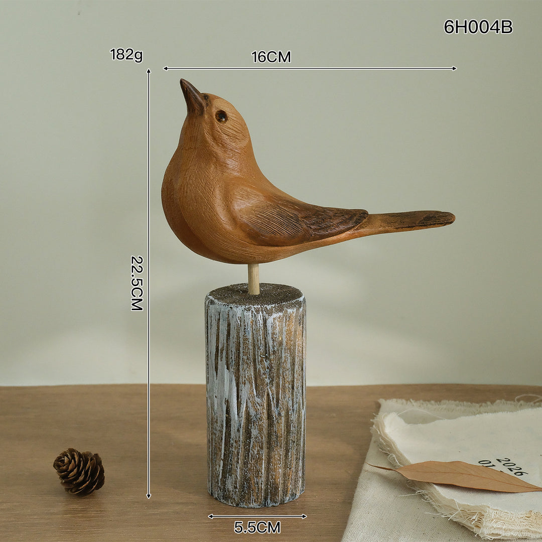 Handgemaakte Vogelbeeld Figurine Weergave