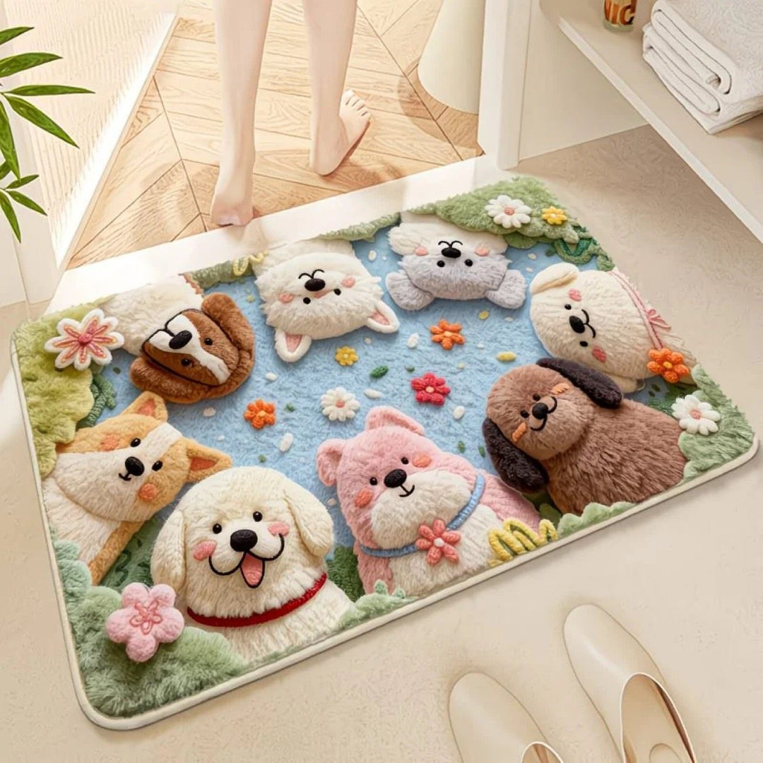 Decoratieve Pluchen Honden-Thema Vloerkleed