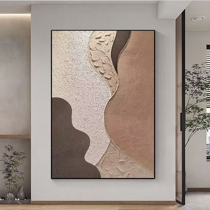Gelaagde Abstracte Wanddecoratie met Textuur