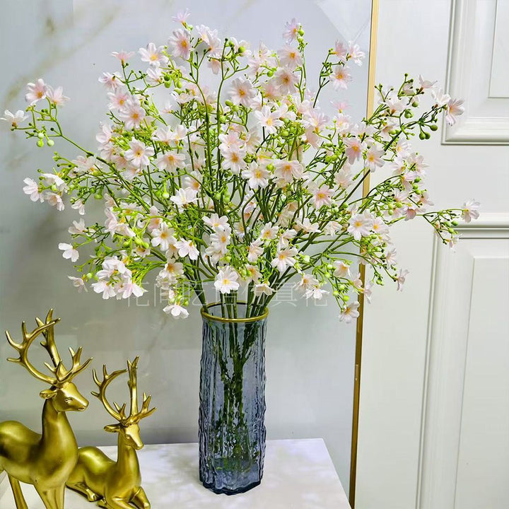 Kunstmatige Bloemarrangement met Decoratieve Glazen Vaasje