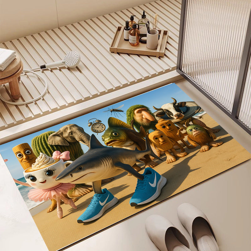 Cartoon Character Loopmat voor Thuis Vloerdecor