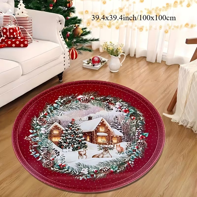 3D Kerstthema Tapijt
