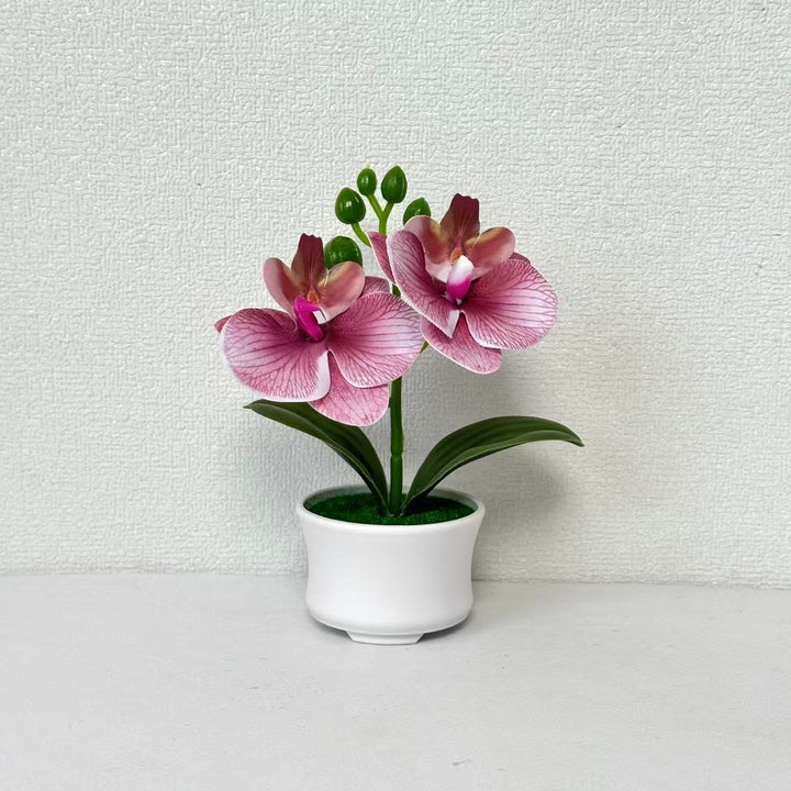 Elegante Kunstmatige Orchidee Plantenarrangement voor Binnenhuisdecor