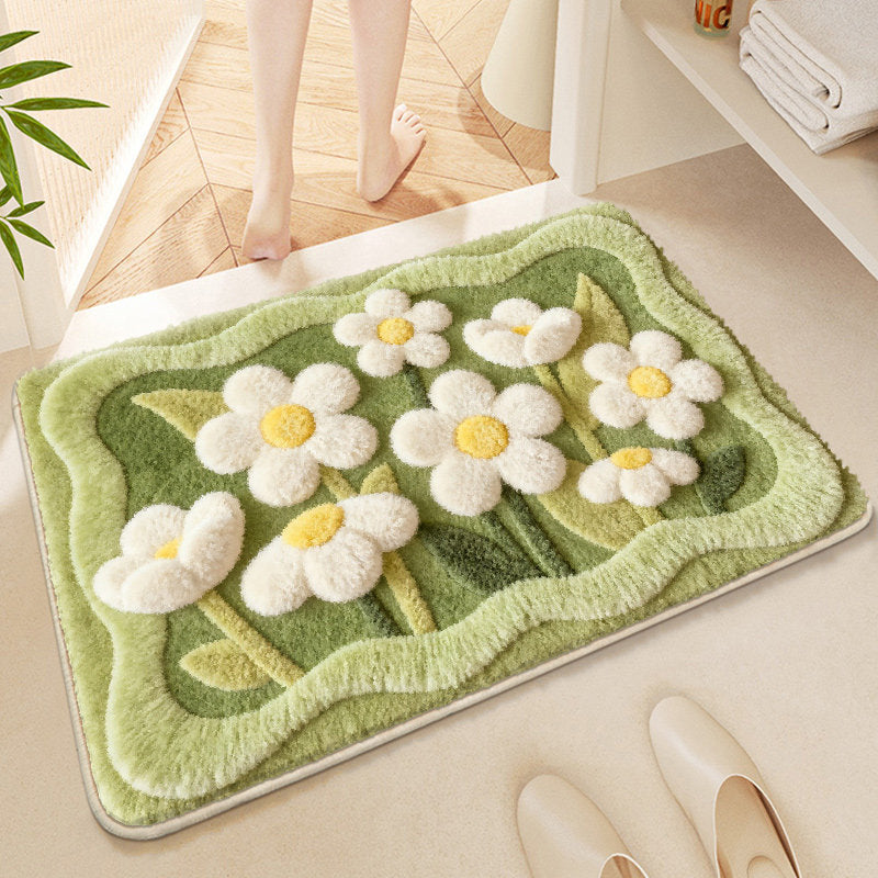 Floral Geborduurde Badmat