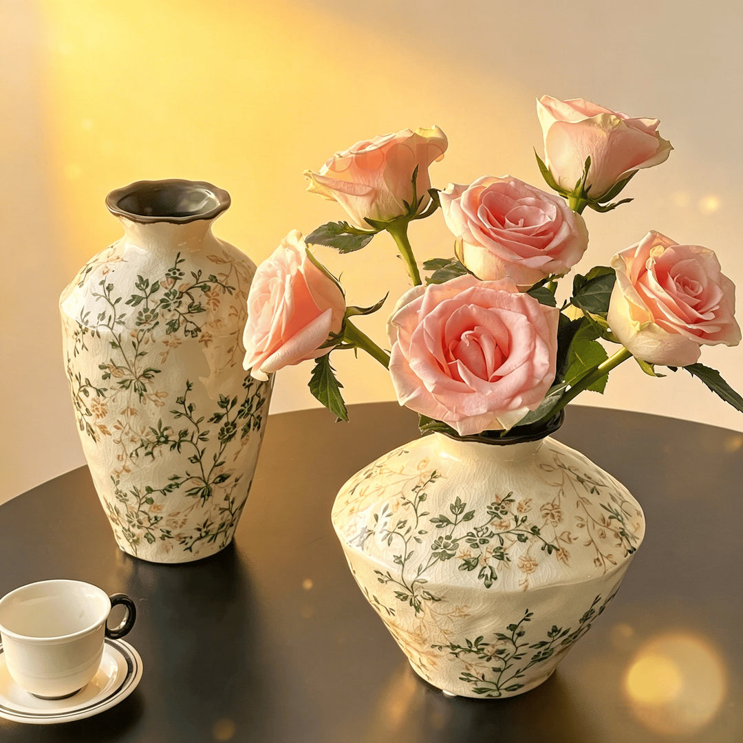 Bloemmotief Decoratieve Keramische Vaasje