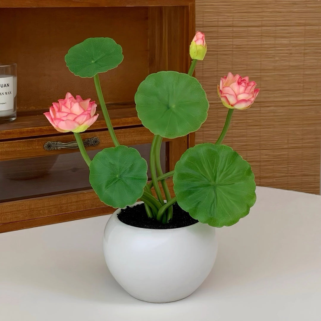 Faux Lotusbloem Arrangement