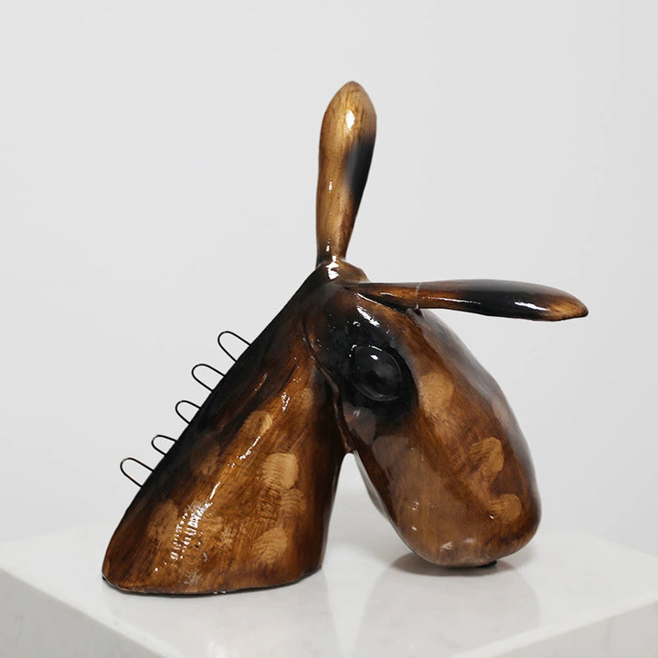 Moderne Paardenhoofd Sculptuur