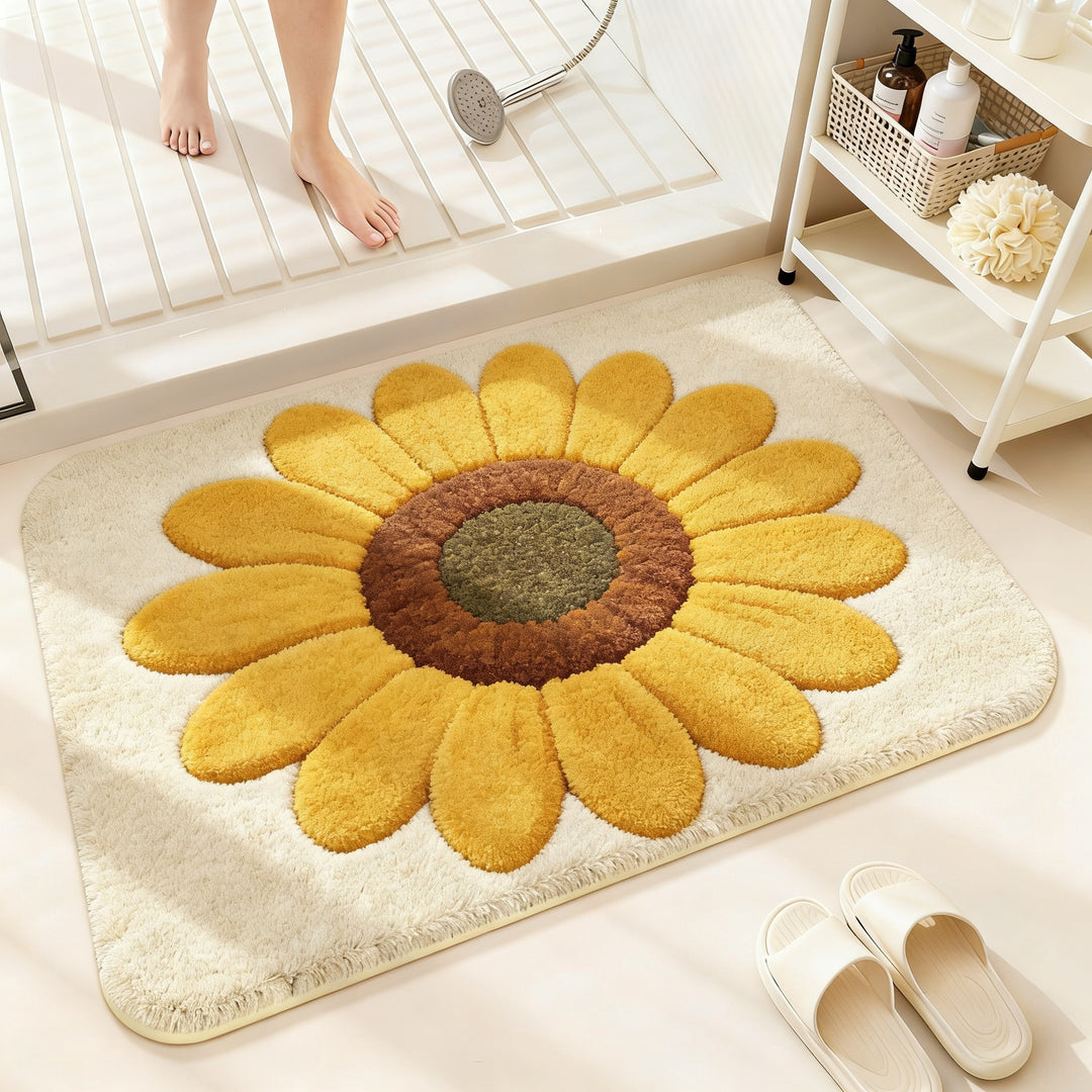 Bloemenpatroon Badmat