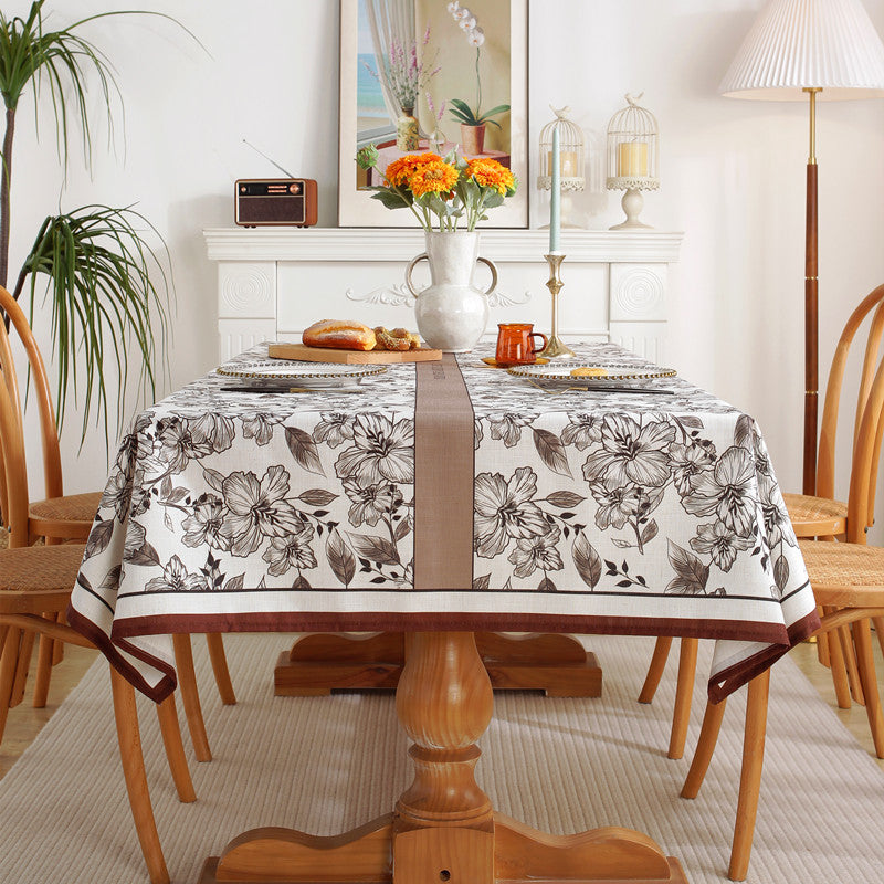 Elegante Bloemen Ontwerp Tafelkleed