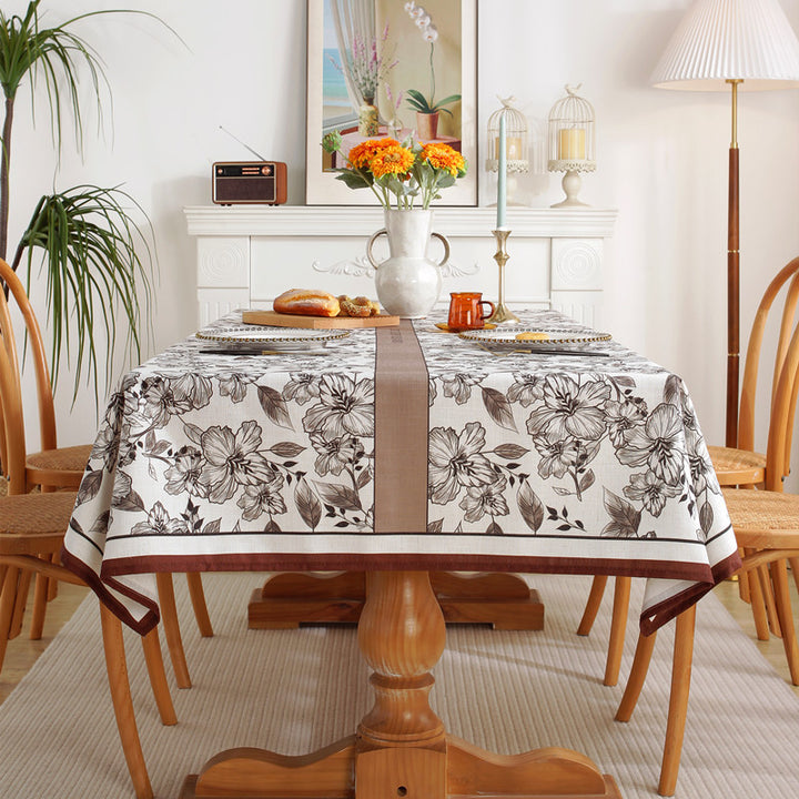 Elegante Bloemen Ontwerp Tafelkleed