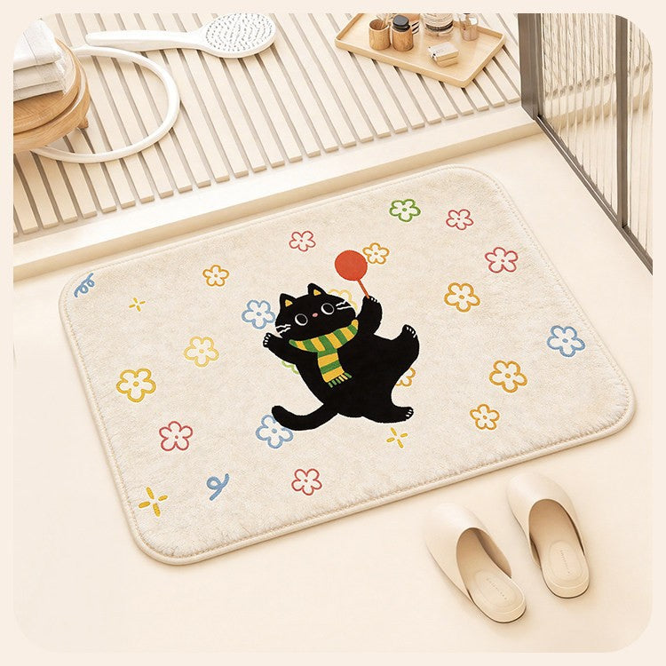 Decoratieve Kat-Thema Badmat