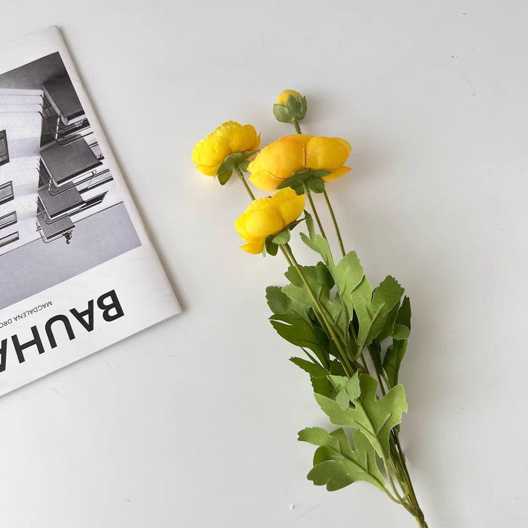 Levensechte Kunstmatige Ranunculus Steel