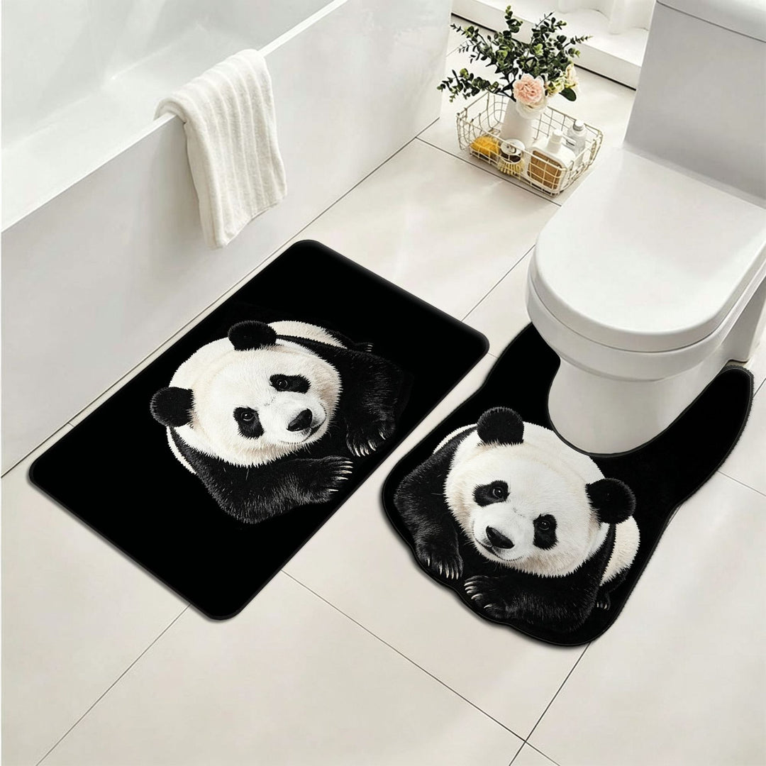 Panda-Thema Pluche Toiletmat Set