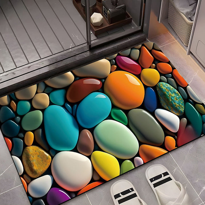 Artistieke 3D Edelsteen-Thema Badmat