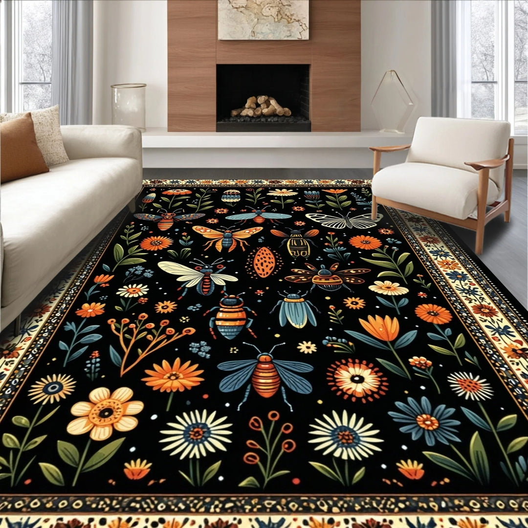Pluche Kerspatroon Vloerkleed