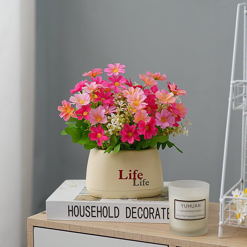 Decoratieve Pot met Nep Bloemarrangement