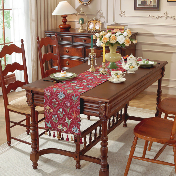 Bloemen Borduur Tafel Loper