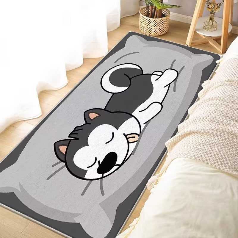 Leuke cartoon kat-thema vloerkleed