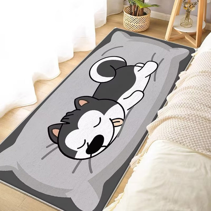 Leuke cartoon kat-thema vloerkleed