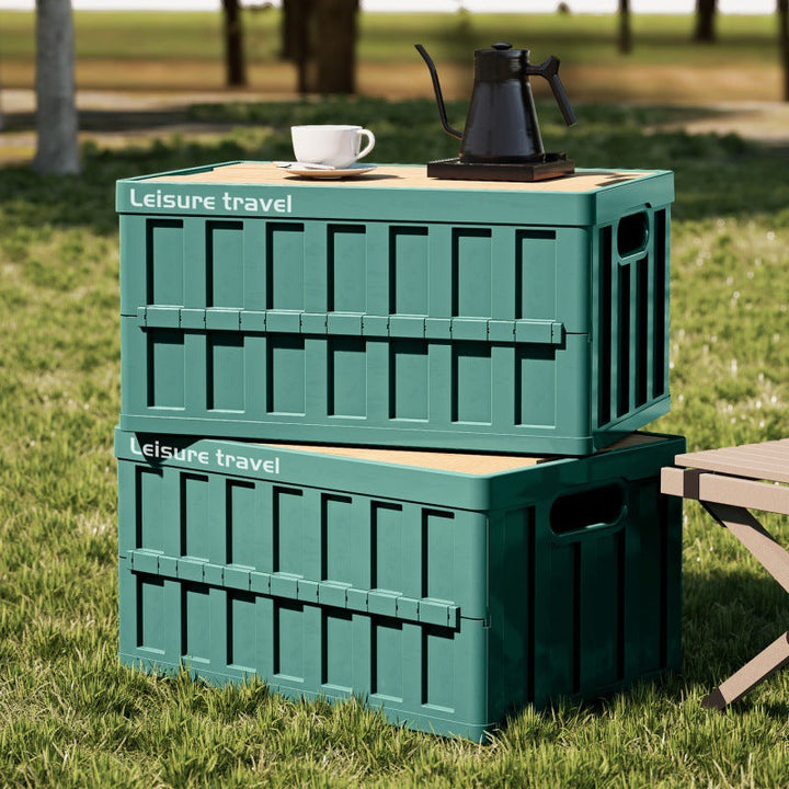 Unisex praktische opbergdoos met houten deksel
