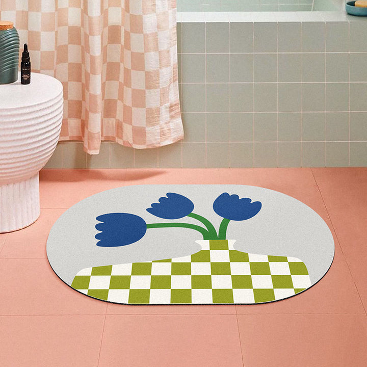 Bloemrijke Decoratieve Gebiedsmat voor Huisdecoratie