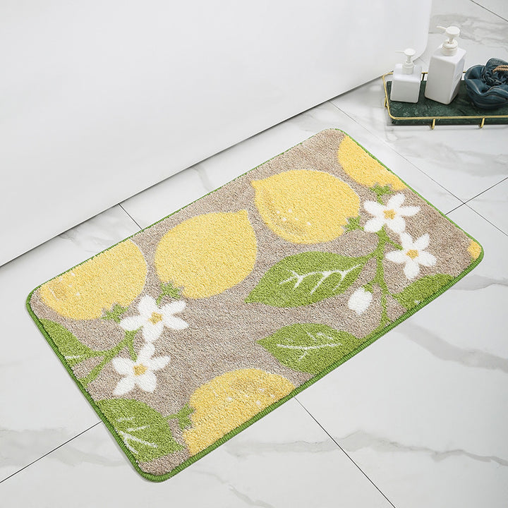 Lemon-geprinte Pluche Badmat