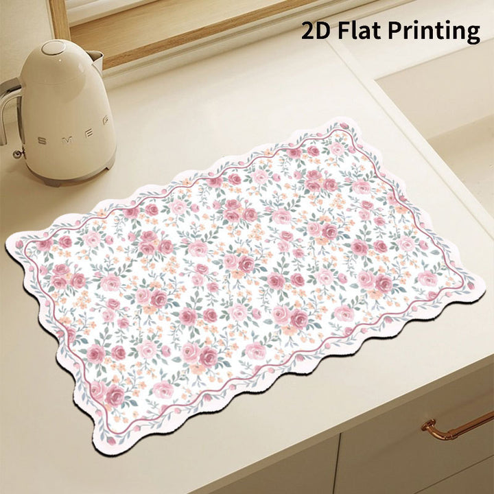 Bloemenprint Keukenmat
