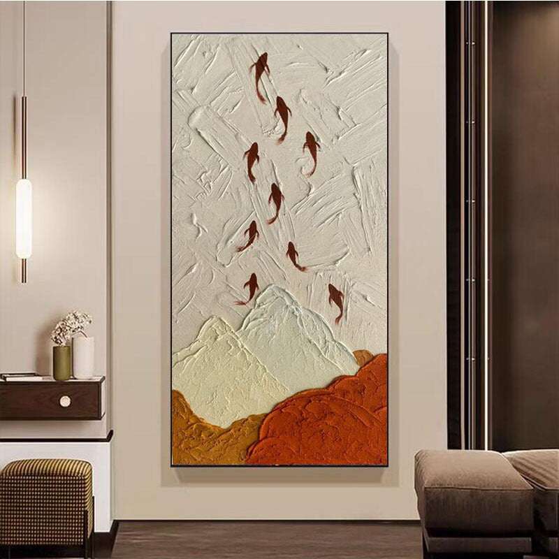 Elegante Berglandschap Canvas Kunstwerk