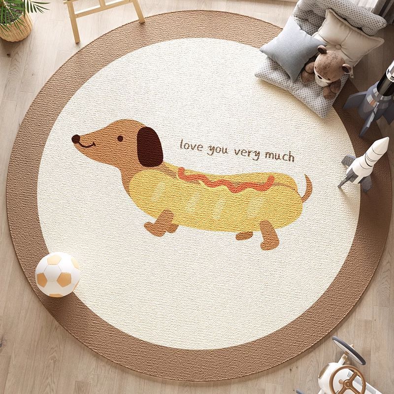 Artistiek Honden Themed Rond Tapijt
