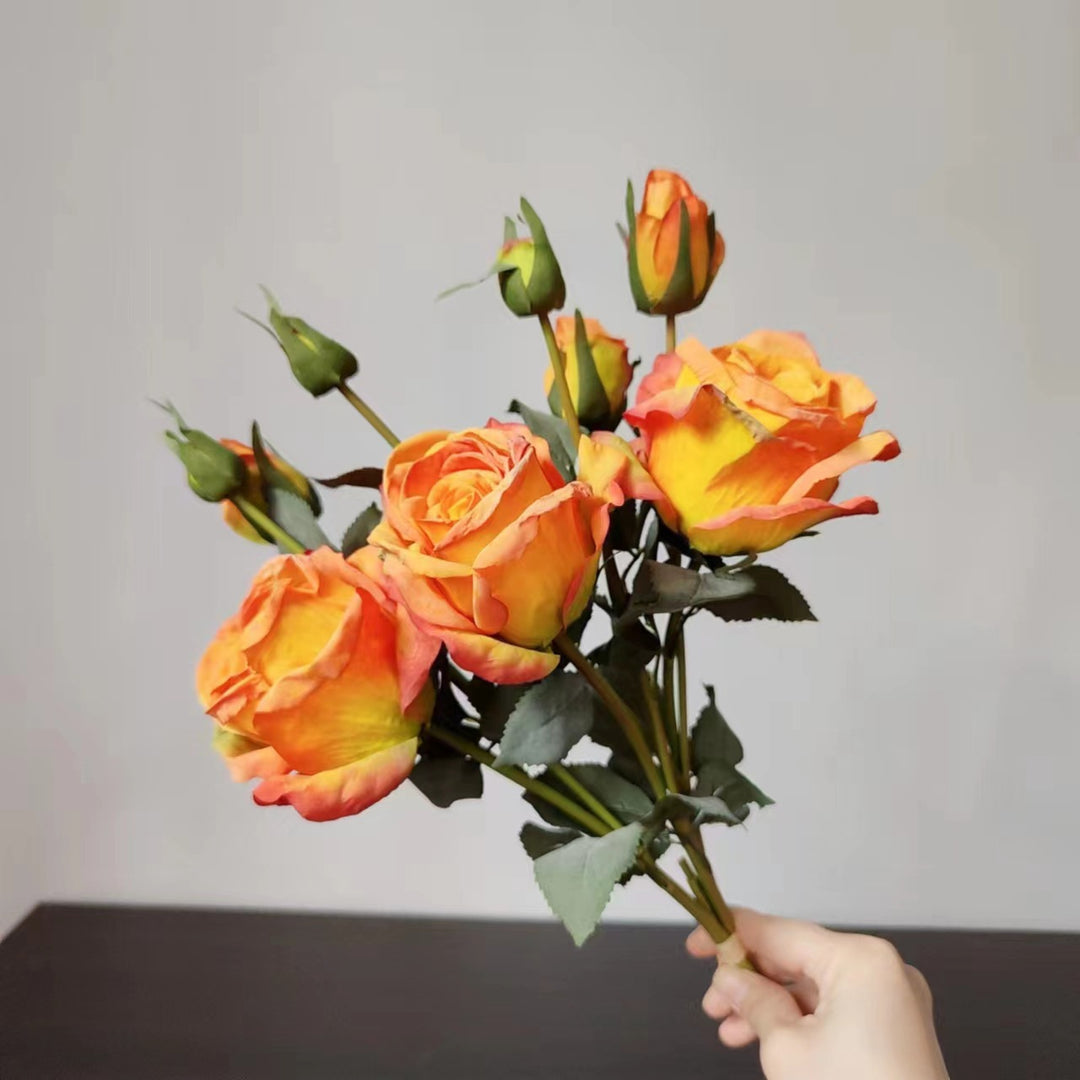 Levensechte Decoratieve Zijden Rozensteel