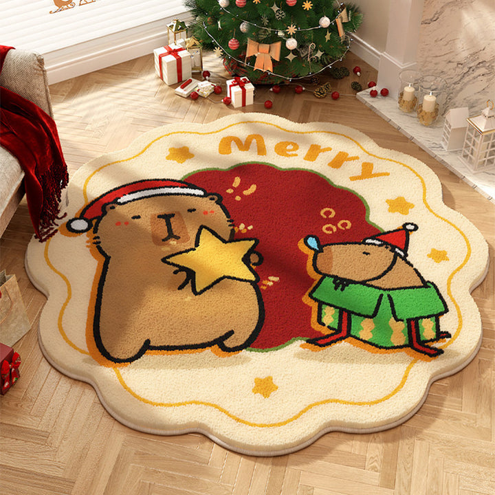 Cartoon Kerst Themapers Kleed