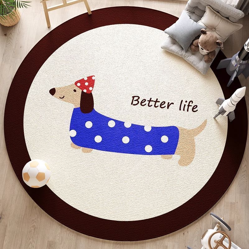 Artistiek Honden Themed Rond Tapijt