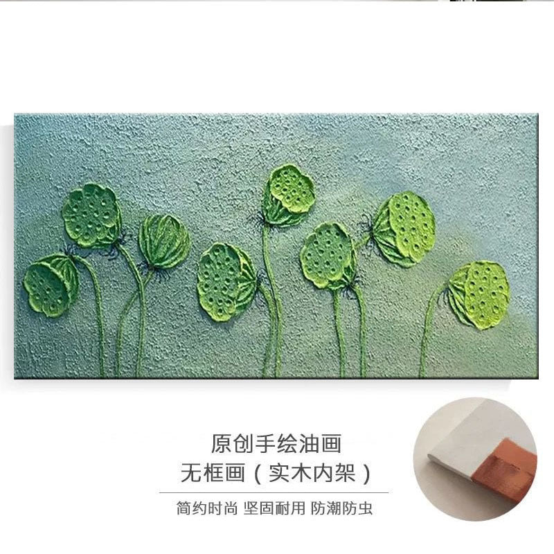 Textured Botanische Relieflijsten Wandkunst