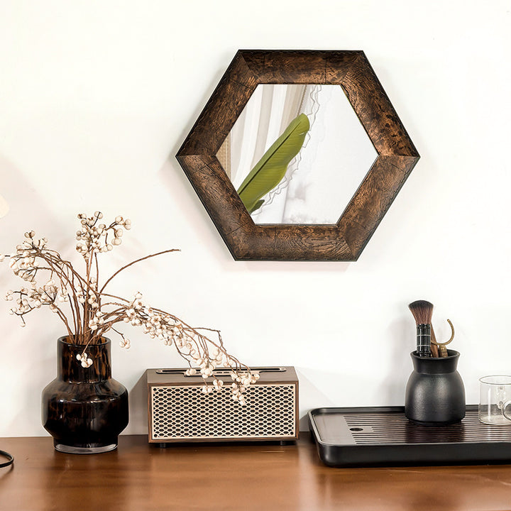 Hexagonale Decoratieve Wand Spiegel